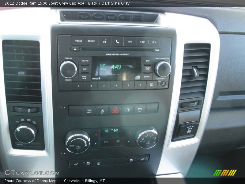 Black / Dark Slate Gray 2012 Dodge Ram 1500 Sport Crew Cab 4x4