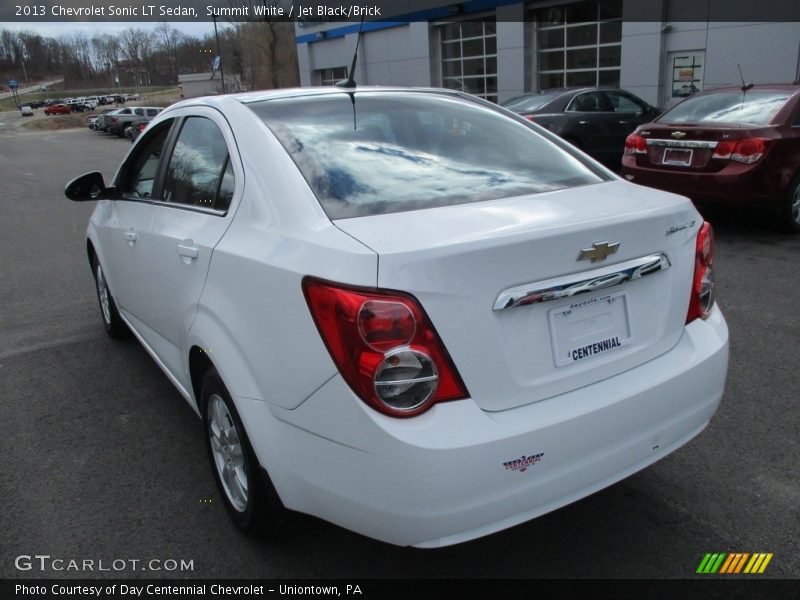 Summit White / Jet Black/Brick 2013 Chevrolet Sonic LT Sedan