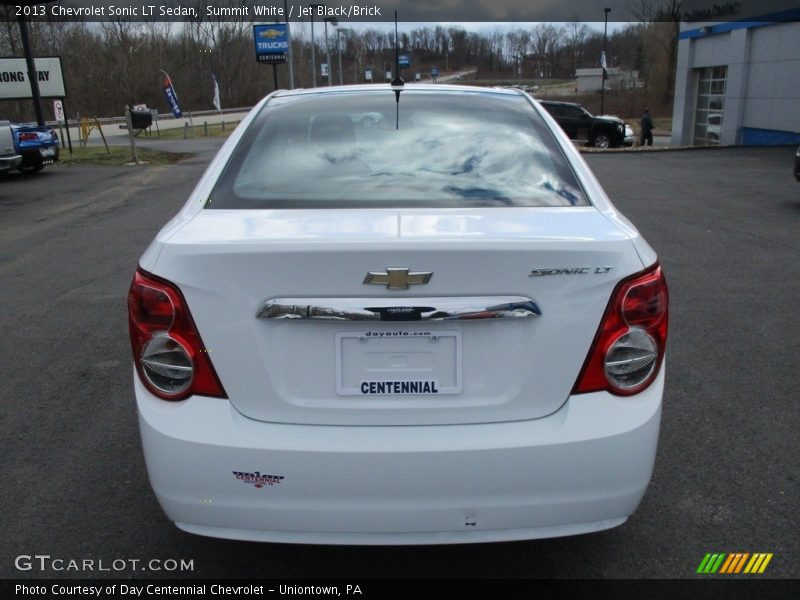 Summit White / Jet Black/Brick 2013 Chevrolet Sonic LT Sedan