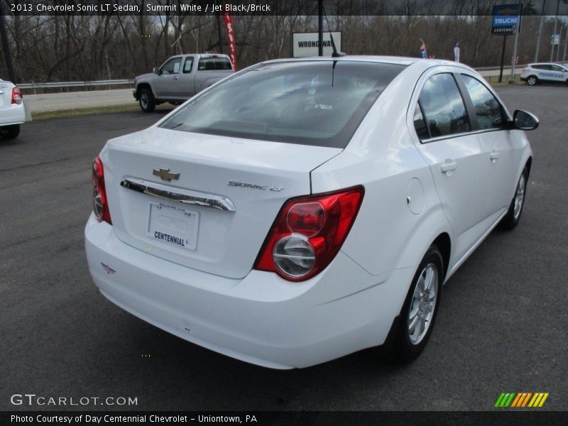 Summit White / Jet Black/Brick 2013 Chevrolet Sonic LT Sedan
