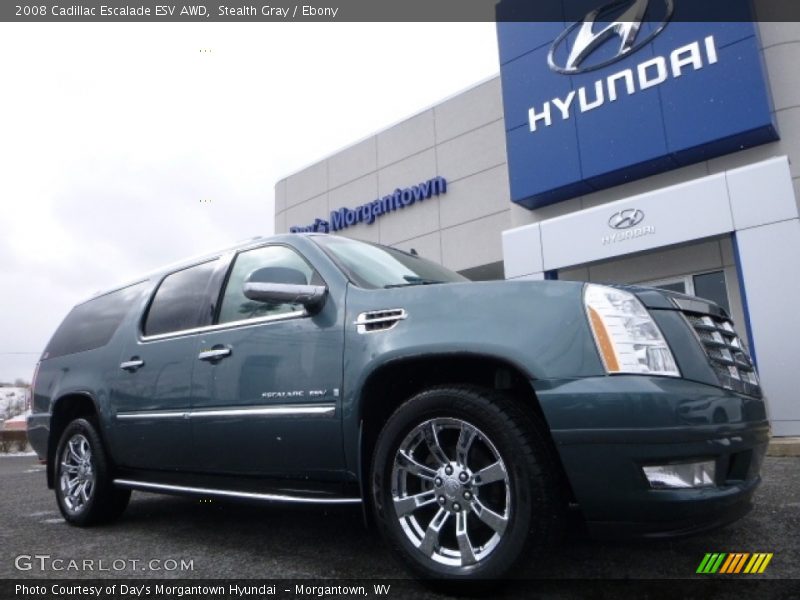 Stealth Gray / Ebony 2008 Cadillac Escalade ESV AWD