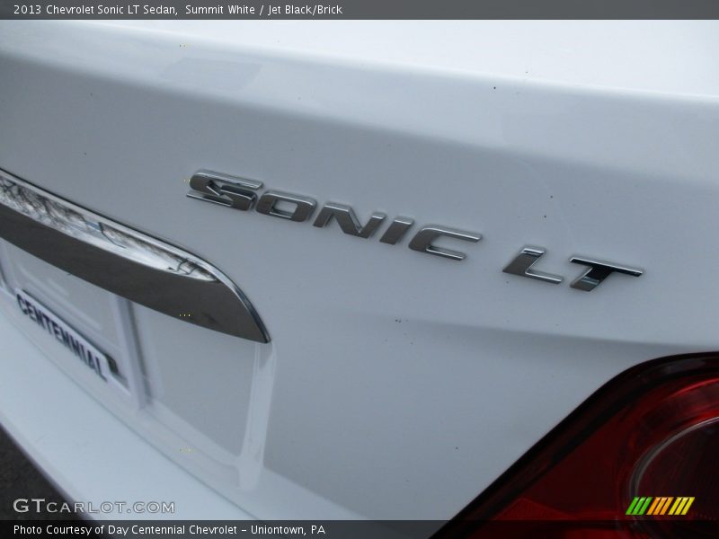 Summit White / Jet Black/Brick 2013 Chevrolet Sonic LT Sedan