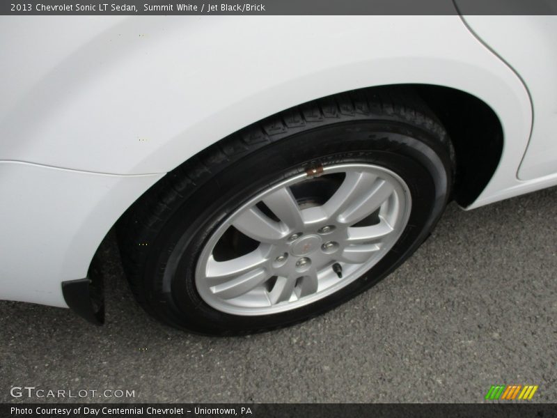 Summit White / Jet Black/Brick 2013 Chevrolet Sonic LT Sedan