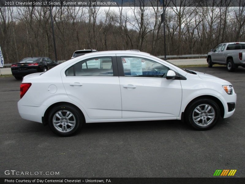 Summit White / Jet Black/Brick 2013 Chevrolet Sonic LT Sedan