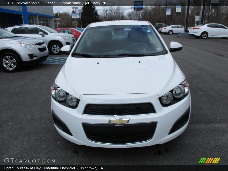 Summit White / Jet Black/Brick 2013 Chevrolet Sonic LT Sedan