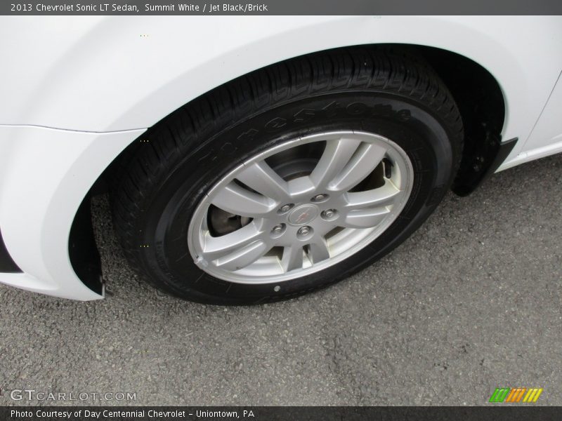 Summit White / Jet Black/Brick 2013 Chevrolet Sonic LT Sedan