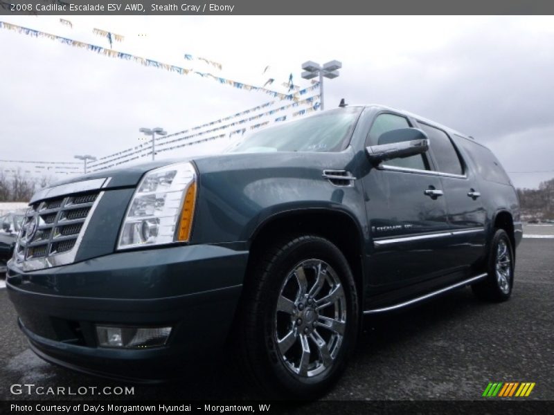 Stealth Gray / Ebony 2008 Cadillac Escalade ESV AWD