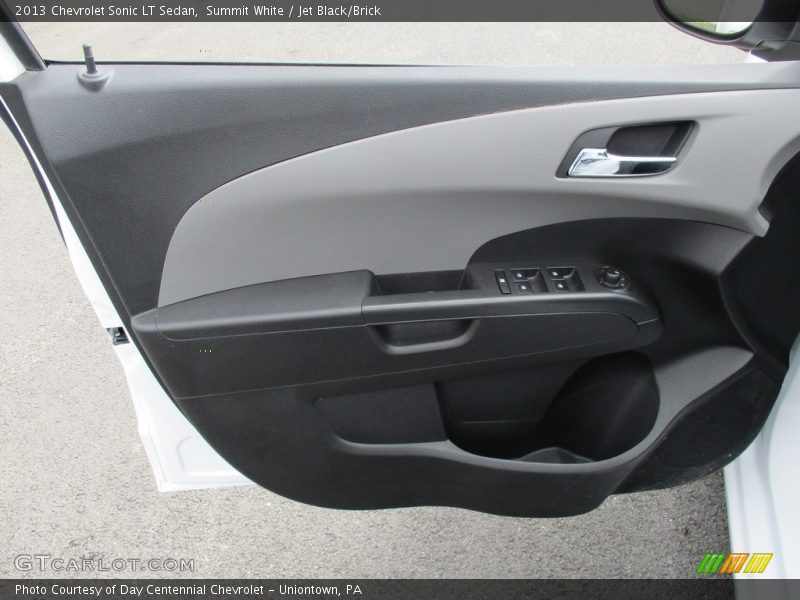 Summit White / Jet Black/Brick 2013 Chevrolet Sonic LT Sedan