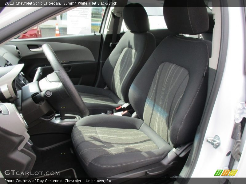 Summit White / Jet Black/Brick 2013 Chevrolet Sonic LT Sedan