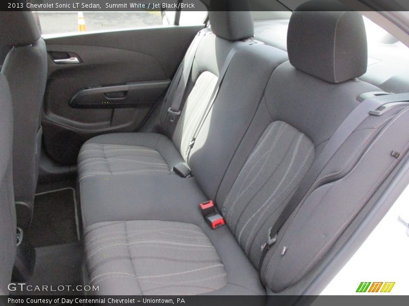 Summit White / Jet Black/Brick 2013 Chevrolet Sonic LT Sedan