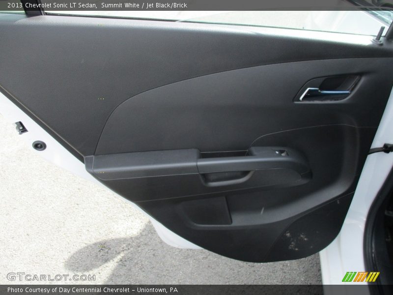 Summit White / Jet Black/Brick 2013 Chevrolet Sonic LT Sedan