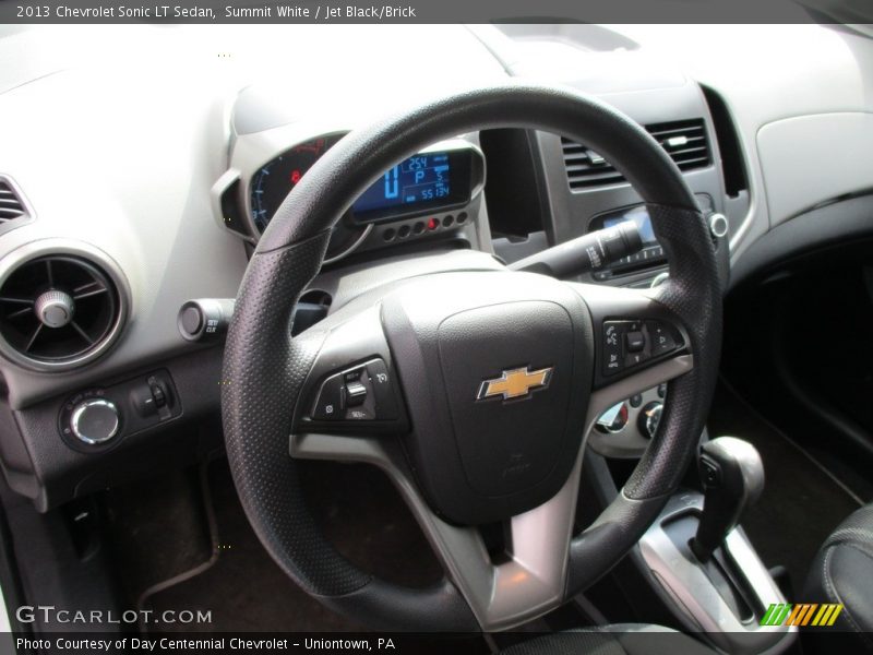 Summit White / Jet Black/Brick 2013 Chevrolet Sonic LT Sedan