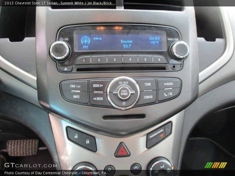 Summit White / Jet Black/Brick 2013 Chevrolet Sonic LT Sedan