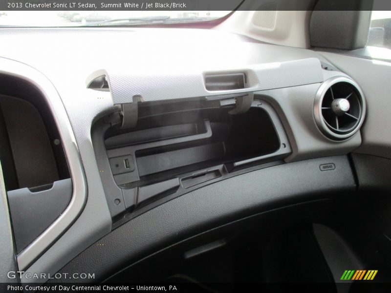 Summit White / Jet Black/Brick 2013 Chevrolet Sonic LT Sedan