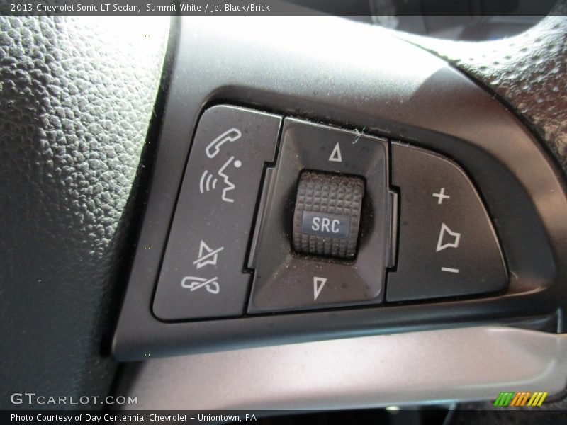Summit White / Jet Black/Brick 2013 Chevrolet Sonic LT Sedan