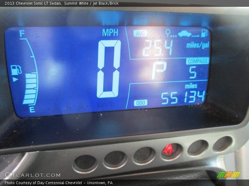 Summit White / Jet Black/Brick 2013 Chevrolet Sonic LT Sedan