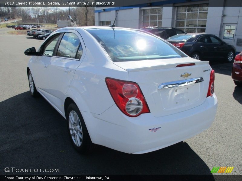 Summit White / Jet Black/Brick 2013 Chevrolet Sonic LT Sedan