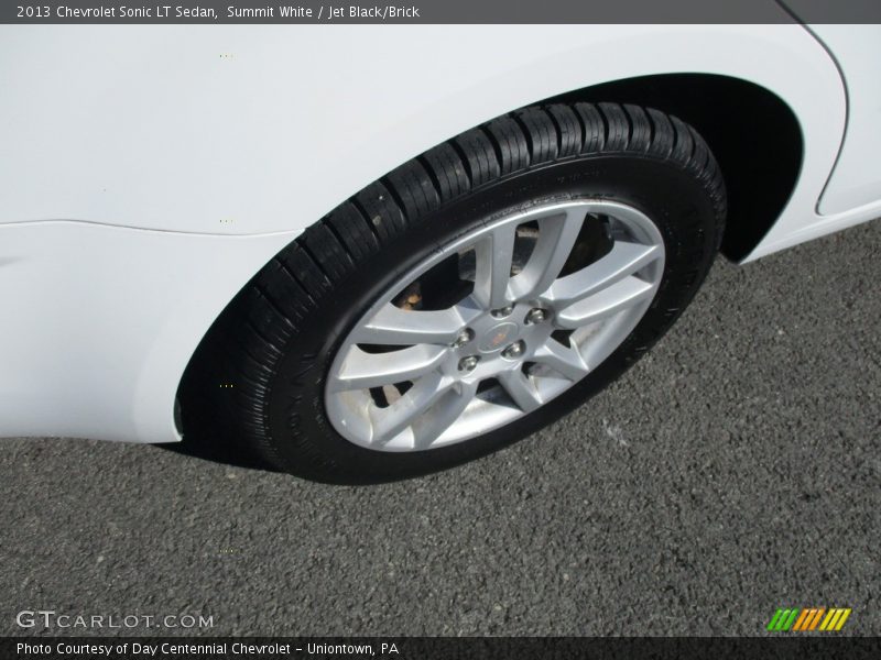Summit White / Jet Black/Brick 2013 Chevrolet Sonic LT Sedan