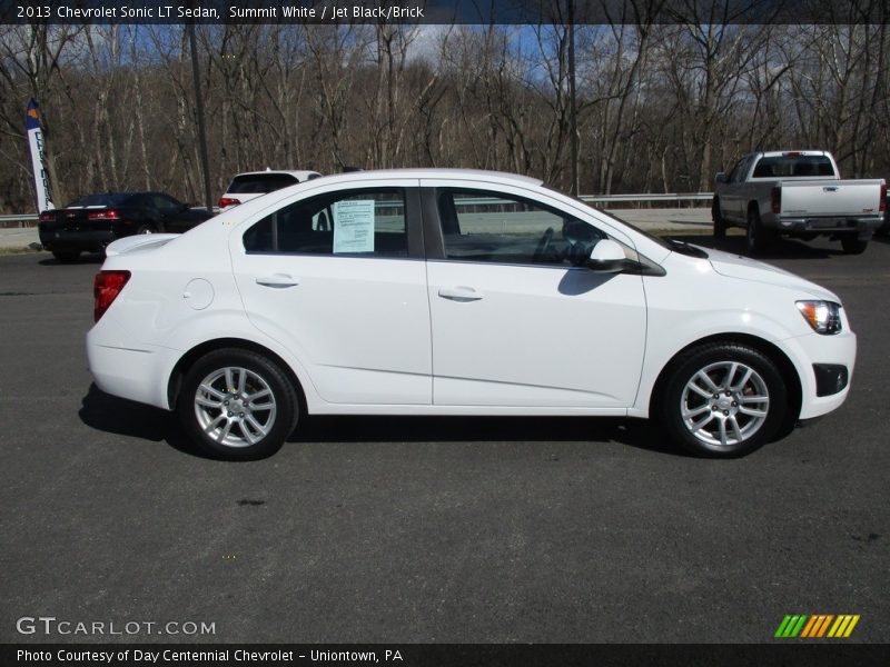 Summit White / Jet Black/Brick 2013 Chevrolet Sonic LT Sedan