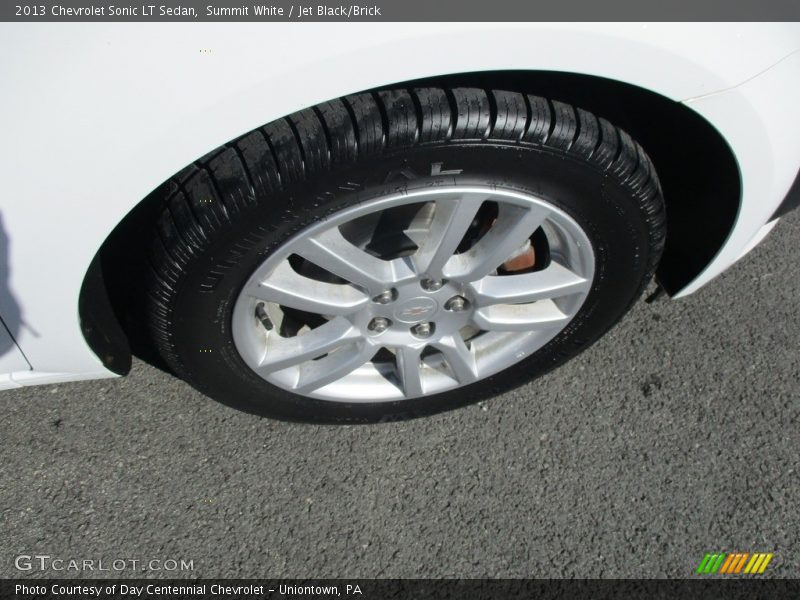 Summit White / Jet Black/Brick 2013 Chevrolet Sonic LT Sedan