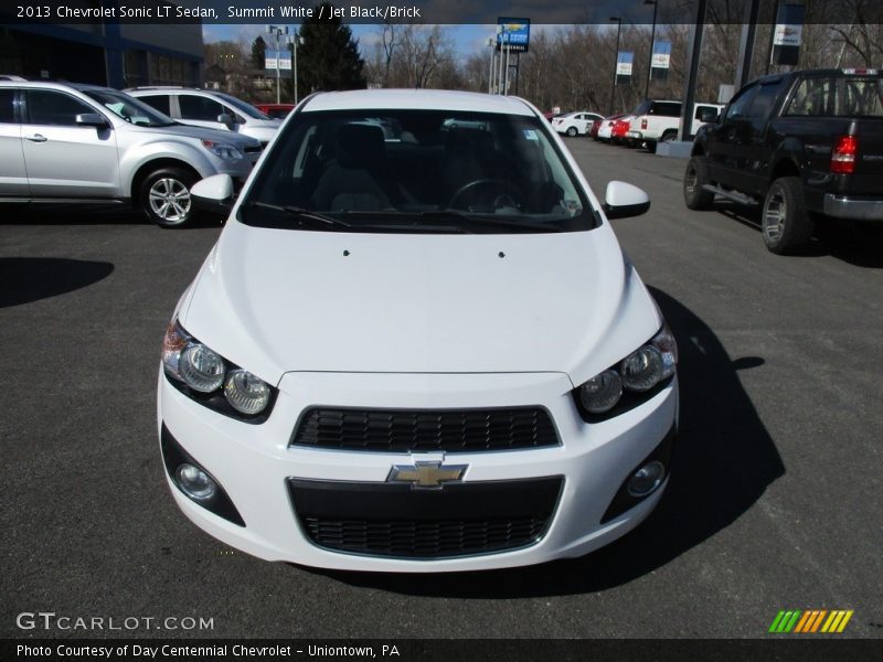 Summit White / Jet Black/Brick 2013 Chevrolet Sonic LT Sedan