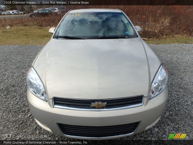 Gold Mist Metallic / Neutral Beige 2008 Chevrolet Impala LS