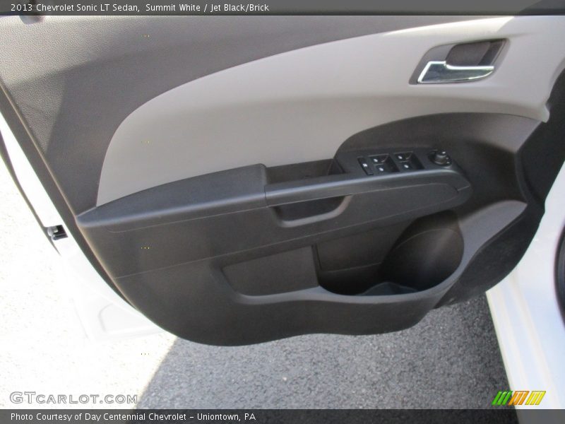 Summit White / Jet Black/Brick 2013 Chevrolet Sonic LT Sedan