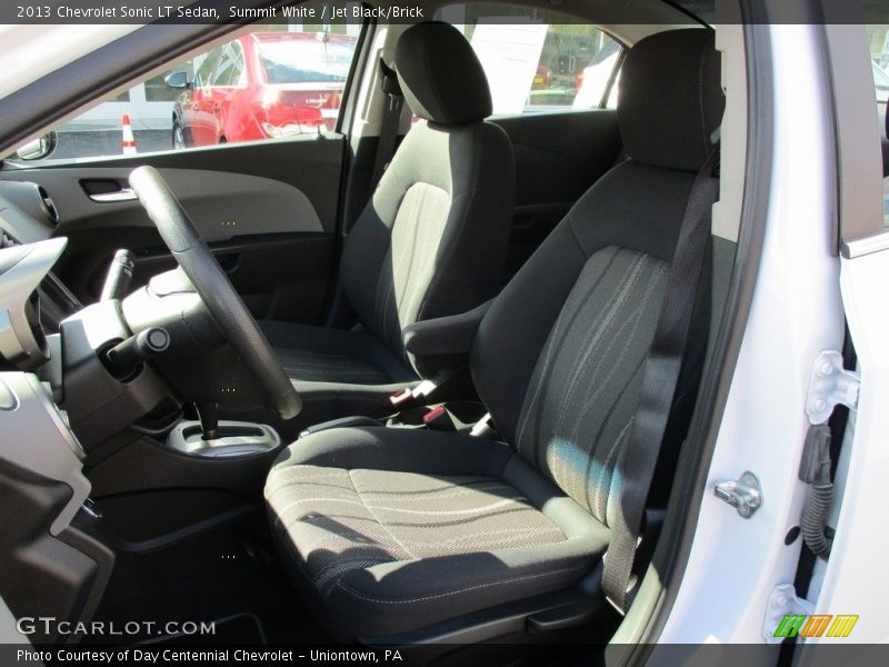 Summit White / Jet Black/Brick 2013 Chevrolet Sonic LT Sedan