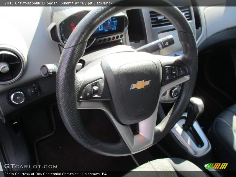 Summit White / Jet Black/Brick 2013 Chevrolet Sonic LT Sedan