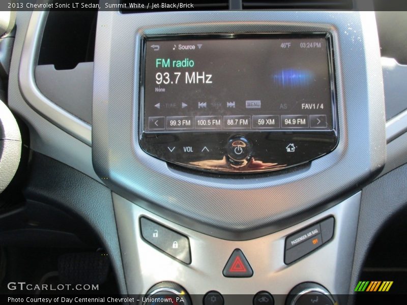 Summit White / Jet Black/Brick 2013 Chevrolet Sonic LT Sedan