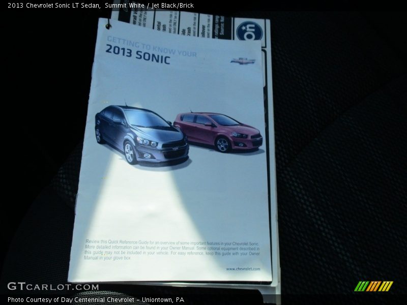 Summit White / Jet Black/Brick 2013 Chevrolet Sonic LT Sedan