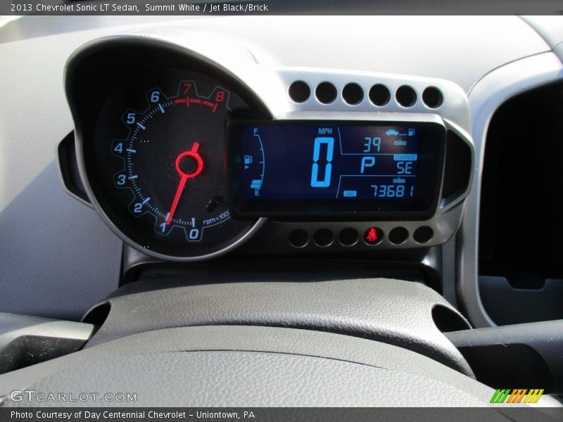 Summit White / Jet Black/Brick 2013 Chevrolet Sonic LT Sedan