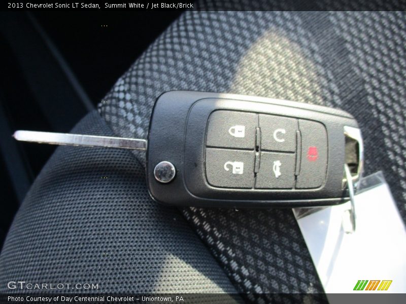 Summit White / Jet Black/Brick 2013 Chevrolet Sonic LT Sedan