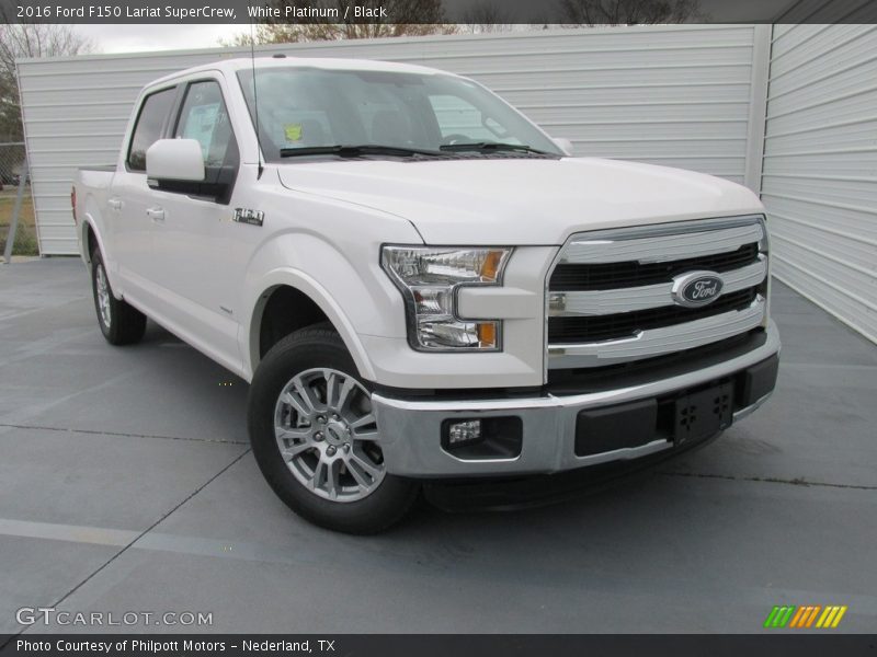 White Platinum / Black 2016 Ford F150 Lariat SuperCrew