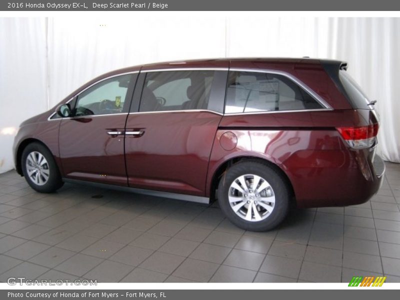 Deep Scarlet Pearl / Beige 2016 Honda Odyssey EX-L