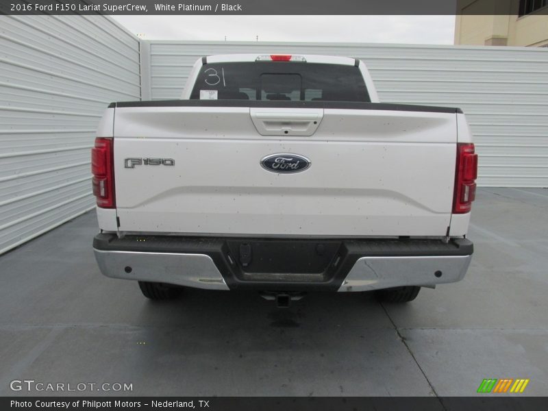 White Platinum / Black 2016 Ford F150 Lariat SuperCrew