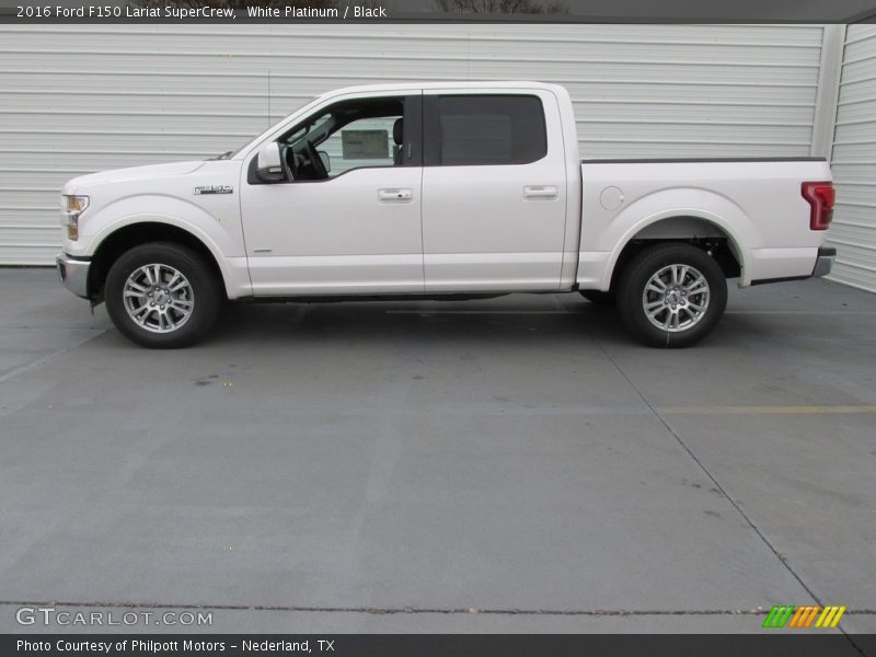 White Platinum / Black 2016 Ford F150 Lariat SuperCrew
