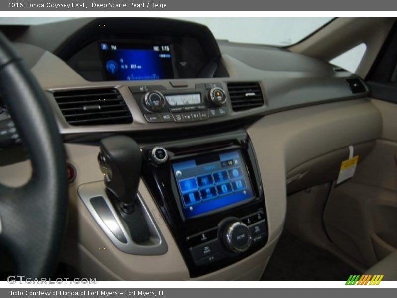 Deep Scarlet Pearl / Beige 2016 Honda Odyssey EX-L