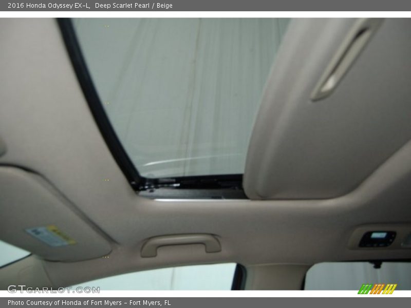 Deep Scarlet Pearl / Beige 2016 Honda Odyssey EX-L