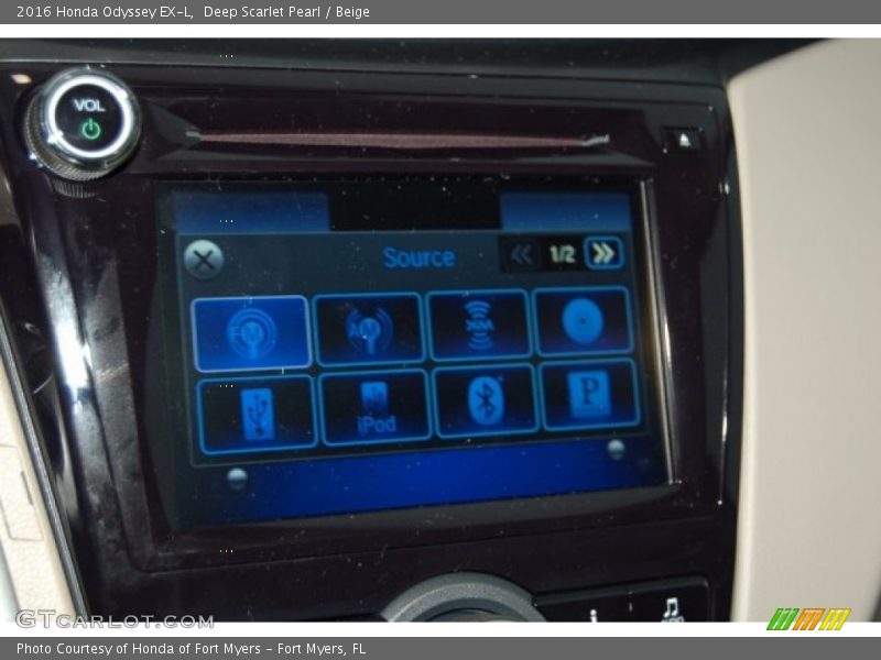 Deep Scarlet Pearl / Beige 2016 Honda Odyssey EX-L
