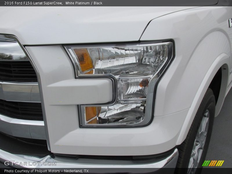 White Platinum / Black 2016 Ford F150 Lariat SuperCrew