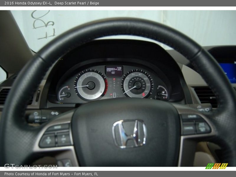 Deep Scarlet Pearl / Beige 2016 Honda Odyssey EX-L