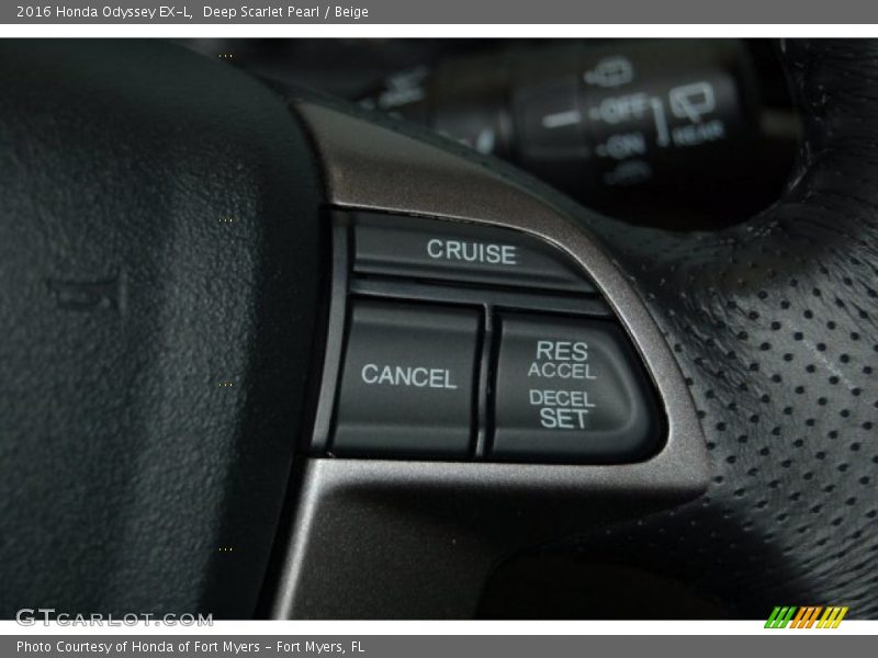 Deep Scarlet Pearl / Beige 2016 Honda Odyssey EX-L