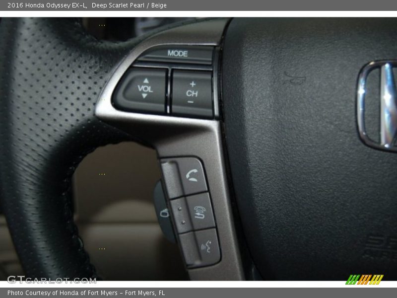 Deep Scarlet Pearl / Beige 2016 Honda Odyssey EX-L