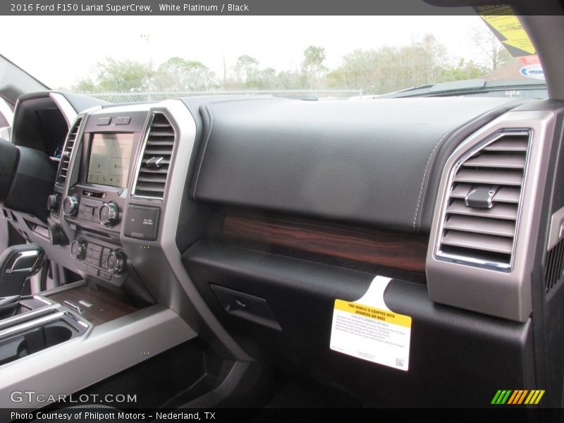 White Platinum / Black 2016 Ford F150 Lariat SuperCrew