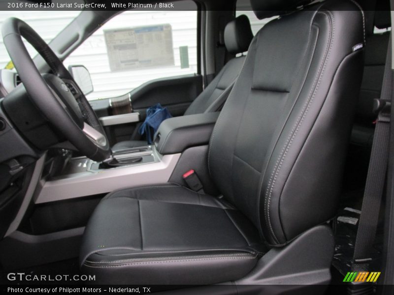 White Platinum / Black 2016 Ford F150 Lariat SuperCrew