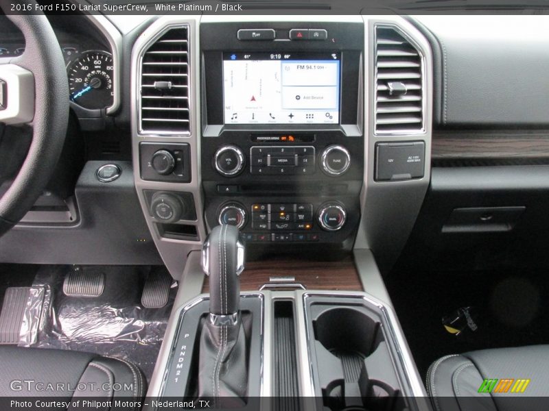 White Platinum / Black 2016 Ford F150 Lariat SuperCrew