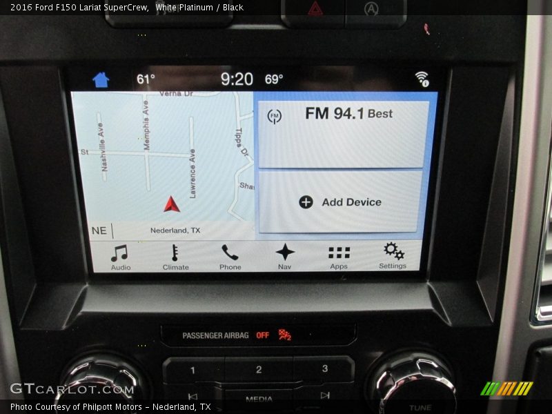 White Platinum / Black 2016 Ford F150 Lariat SuperCrew