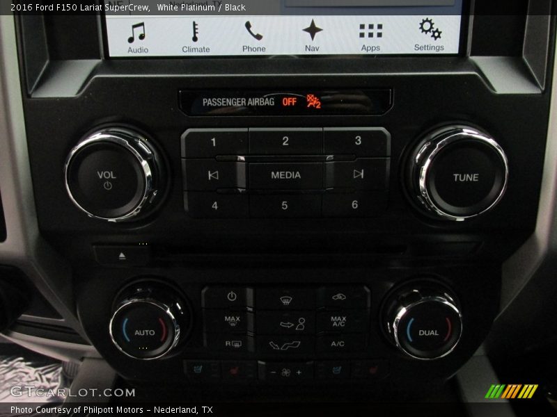 White Platinum / Black 2016 Ford F150 Lariat SuperCrew