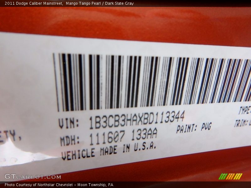 Mango Tango Pearl / Dark Slate Gray 2011 Dodge Caliber Mainstreet